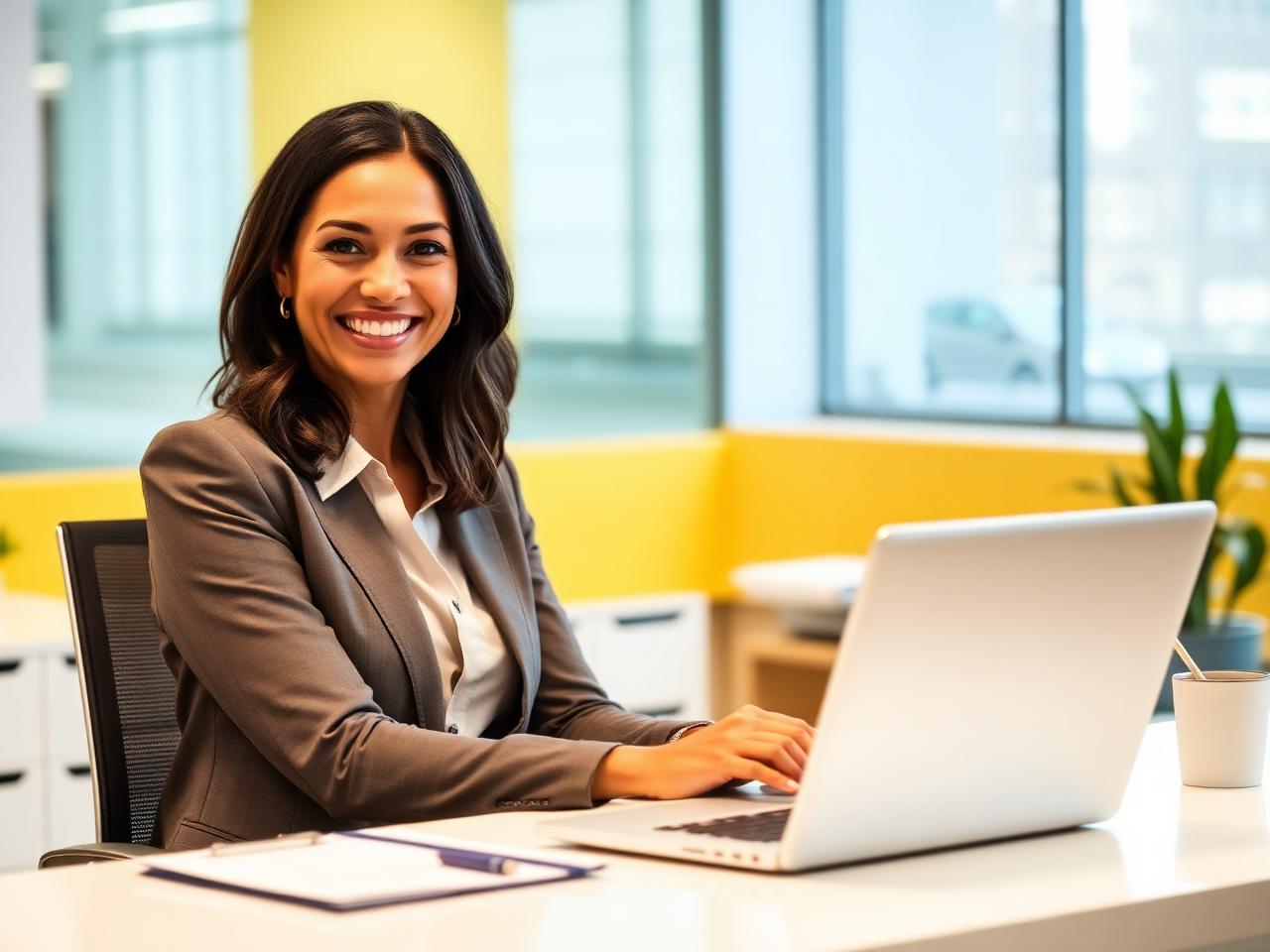 Friendly business owner ready to help with your documents